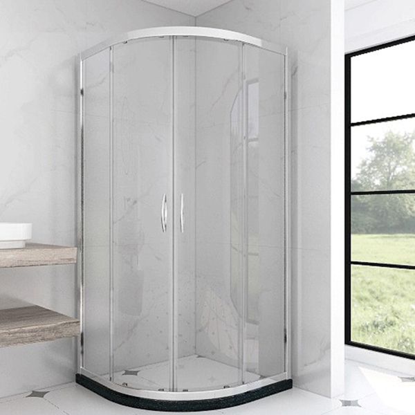 Framed Tempered Shower Bath Door Double Sliding Shower Doors Clearhalo 'Bathroom Remodel & Bathroom Fixtures' 'Home Improvement' 'home_improvement' 'home_improvement_shower_tub_doors' 'Shower and Tub Doors' 'shower_tub_doors' 'Showers & Bathtubs' 1200x1200_466aa8eb-2ad5-44a2-a974-78d7c662a8c8