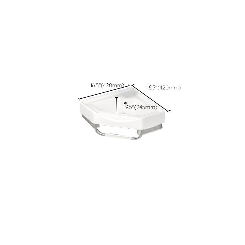 Bathroom Sink White Ceramic Wall-mounted Mirror Faucet Anti-spill Sink Clearhalo 'Bathroom Remodel & Bathroom Fixtures' 'Bathroom Sinks & Faucet Components' 'Bathroom Sinks' 'bathroom_sink' 'Home Improvement' 'home_improvement' 'home_improvement_bathroom_sink' 1200x1200_466f109d-d8a1-48fd-a35f-9baeca4f84e2