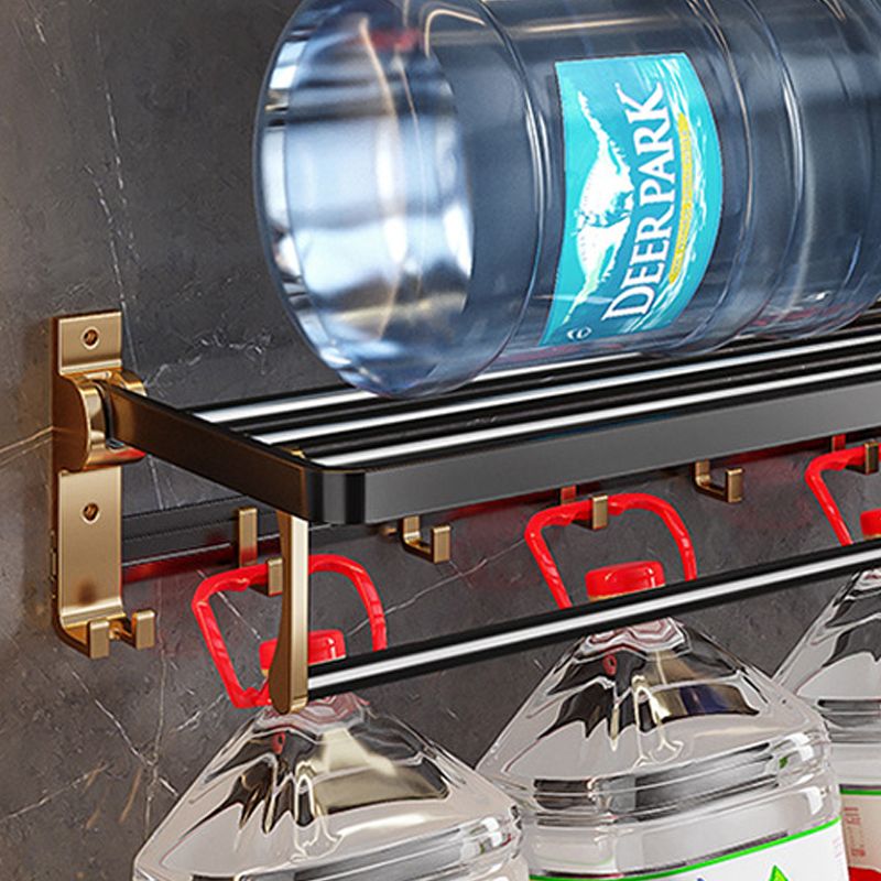 Black & Brass Bathroom Hardware Set Modern Stainless Bath Shelf/Towel Bar/Paper Holder Clearhalo 'Bathroom Hardware Sets' 'Bathroom Hardware' 'Bathroom Remodel & Bathroom Fixtures' 'bathroom_hardware_sets' 'Home Improvement' 'home_improvement' 'home_improvement_bathroom_hardware_sets' 1200x1200_466f3fd1-084a-4241-97aa-fa31e7663a6f