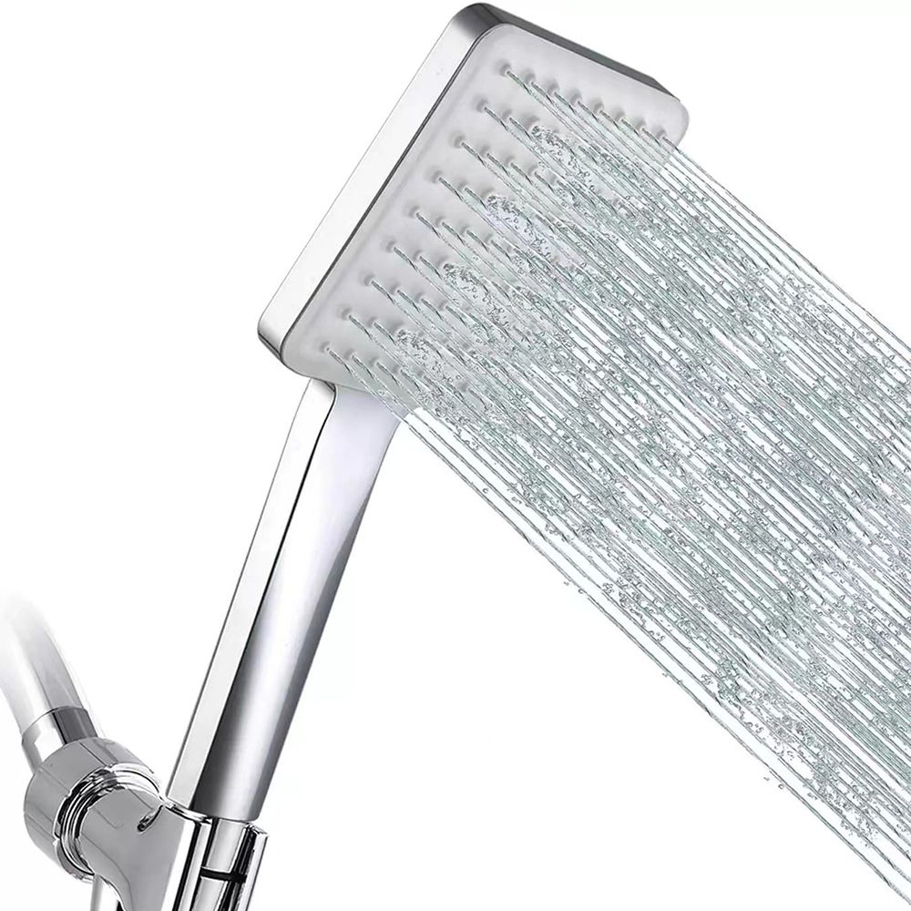 Classic Handheld Shower Head Standard Round Shower Heads in Silver Clearhalo 'Bathroom Remodel & Bathroom Fixtures' 'Home Improvement' 'home_improvement' 'home_improvement_shower_heads' 'Shower Heads' 'shower_heads' 'Showers & Bathtubs Plumbing' 'Showers & Bathtubs' 1200x1200_4681f2f2-19d3-48fe-94ed-ecc42a30be61