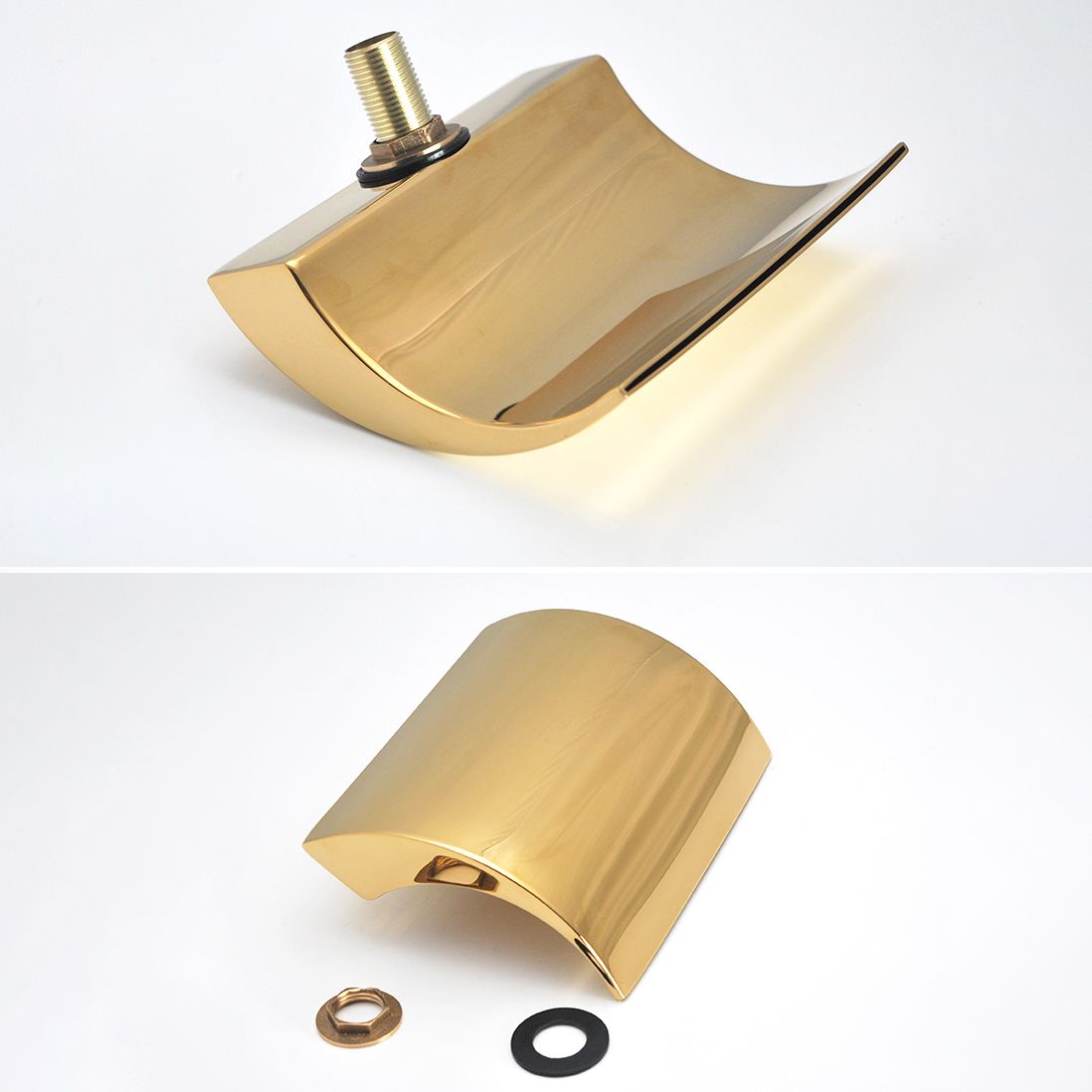 Contemporary Bath Faucet Trim Metal Deck Mounted Bath Faucet Trim Clearhalo 'Bathroom Remodel & Bathroom Fixtures' 'Bathtub Faucets' 'bathtub_faucets' 'Home Improvement' 'home_improvement' 'home_improvement_bathtub_faucets' 1200x1200_46a2df21-cf84-4374-9f95-72db3fbb0f43