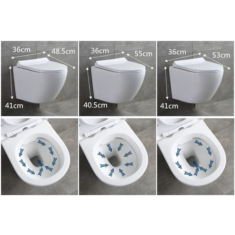 Modern Wall Mount Flush Toilet All-In-One Siphon Jet Toilet Bowl Clearhalo 'Bathroom Remodel & Bathroom Fixtures' 'Home Improvement' 'home_improvement' 'home_improvement_toilets' 'Toilets & Bidets' 'Toilets' 1200x1200_46c927aa-3154-43f0-8de9-558b89d6b03a
