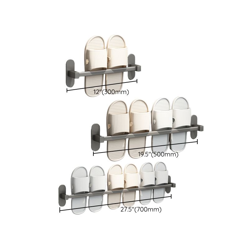 Grey Bathroom Accessory Set Modern 1/2 - Piece Bath Shelf Anti-rust Clearhalo 'Bathroom Hardware Sets' 'Bathroom Hardware' 'Bathroom Remodel & Bathroom Fixtures' 'bathroom_hardware_sets' 'Home Improvement' 'home_improvement' 'home_improvement_bathroom_hardware_sets' 1200x1200_46ddd592-9522-439d-ad65-b80944ea5e6f