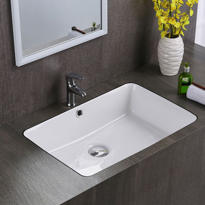 Modern Bathroom Sink Rectangular Vessel Lavatory Sink Pop-Up Drain Clearhalo 'Bathroom Remodel & Bathroom Fixtures' 'Bathroom Sinks & Faucet Components' 'Bathroom Sinks' 'bathroom_sink' 'Home Improvement' 'home_improvement' 'home_improvement_bathroom_sink' 1200x1200_46e38adb-2a72-4b60-854f-5a8b73ad08e2