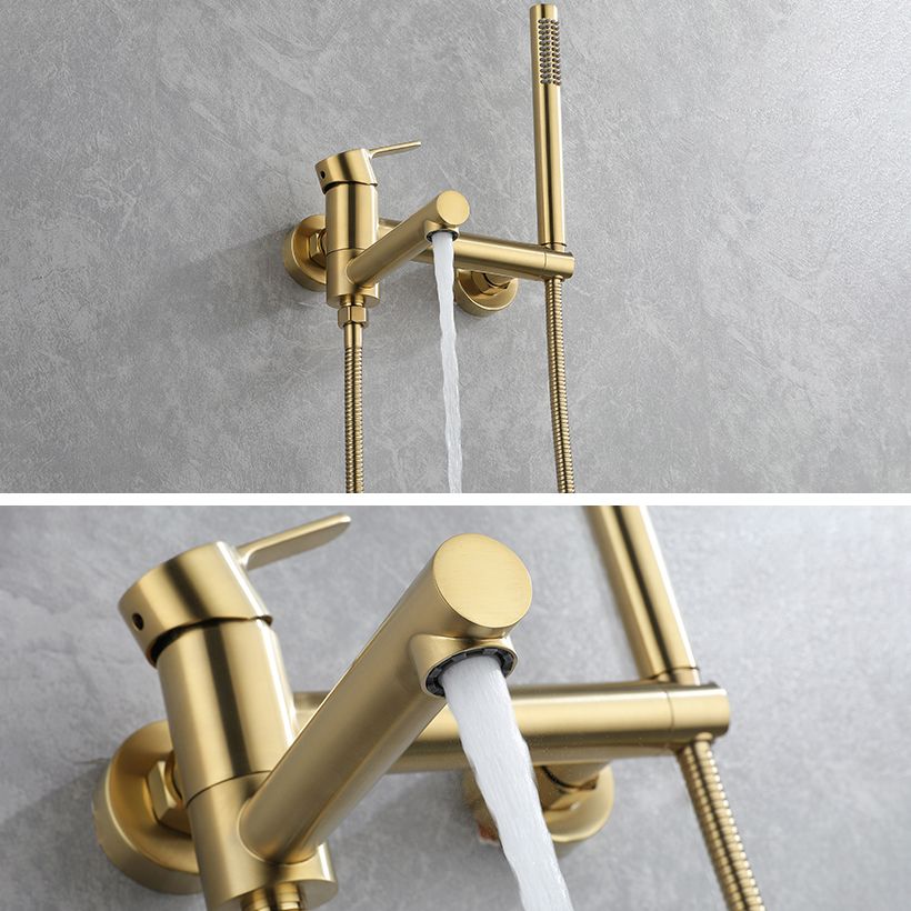 Wall Mounted Bathroom Faucet Contemporary Style Swivel Bathroom Faucet Clearhalo 'Bathroom Remodel & Bathroom Fixtures' 'Bathtub Faucets' 'bathtub_faucets' 'Home Improvement' 'home_improvement' 'home_improvement_bathtub_faucets' 1200x1200_46f70314-adc3-4bc1-8917-b3e617aee25e
