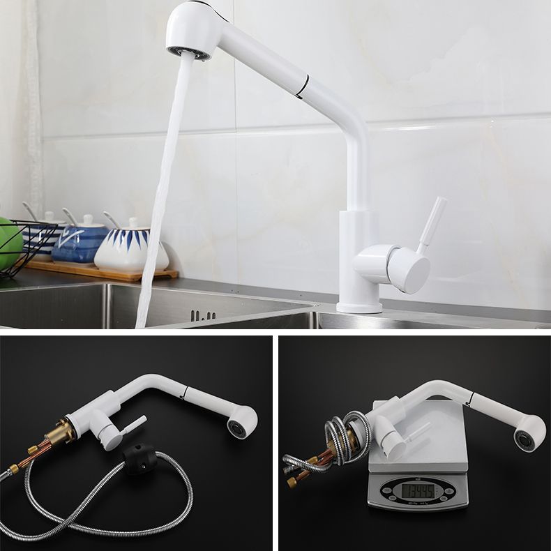 1-Handle Kitchen Faucet Pull down Sprayer with Supply Lines Bar Faucet Clearhalo 'Home Improvement' 'home_improvement' 'home_improvement_kitchen_faucets' 'Kitchen Faucets' 'Kitchen Remodel & Kitchen Fixtures' 'Kitchen Sinks & Faucet Components' 'kitchen_faucets' 1200x1200_46fdaaaa-b832-41b3-b64b-683de07322ed