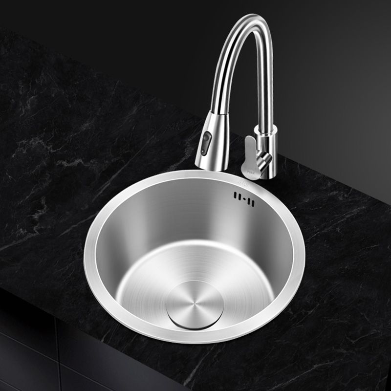 Contemporary Style Kitchen Sink Stainless Steel Round Kitchen Sink Clearhalo 'Home Improvement' 'home_improvement' 'home_improvement_kitchen_sinks' 'Kitchen Remodel & Kitchen Fixtures' 'Kitchen Sinks & Faucet Components' 'Kitchen Sinks' 'kitchen_sinks' 1200x1200_471e3d34-8077-4426-a67c-d14edced69c9