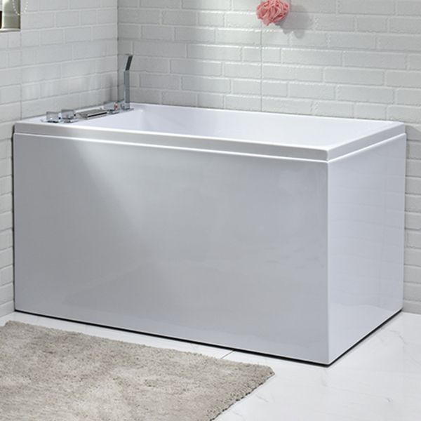 Modern Stand Alone White Bath Acrylic Rectangular Soaking Bathtub Clearhalo 'Bathroom Remodel & Bathroom Fixtures' 'Bathtubs' 'Home Improvement' 'home_improvement' 'home_improvement_bathtubs' 'Showers & Bathtubs' 1200x1200_472419c2-e443-4ed0-8760-3c8f0f21153c