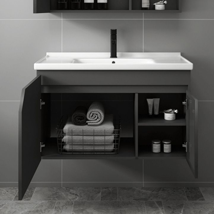 Modern Single Sink Vanity Metal Base Rectangular Wall Mount Vanity Set Clearhalo 'Bathroom Remodel & Bathroom Fixtures' 'Bathroom Vanities' 'bathroom_vanities' 'Home Improvement' 'home_improvement' 'home_improvement_bathroom_vanities' 1200x1200_47380029-b2eb-4489-b755-56722f20f6ca