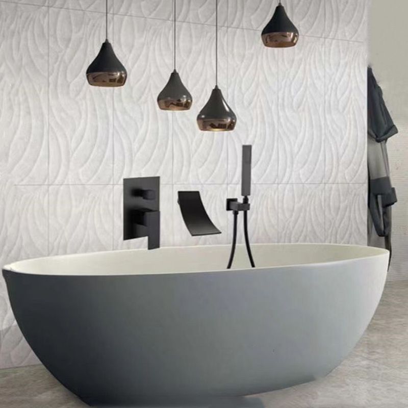 Modern Brass Faucet Swivel 1-Handle and 4-Hole Wall Mounted Tub Spout Trim Clearhalo 'Bathroom Remodel & Bathroom Fixtures' 'Bathtub Faucets' 'bathtub_faucets' 'Home Improvement' 'home_improvement' 'home_improvement_bathtub_faucets' 1200x1200_47477bf2-fd1e-4cb5-a74b-d34cf5caea5c