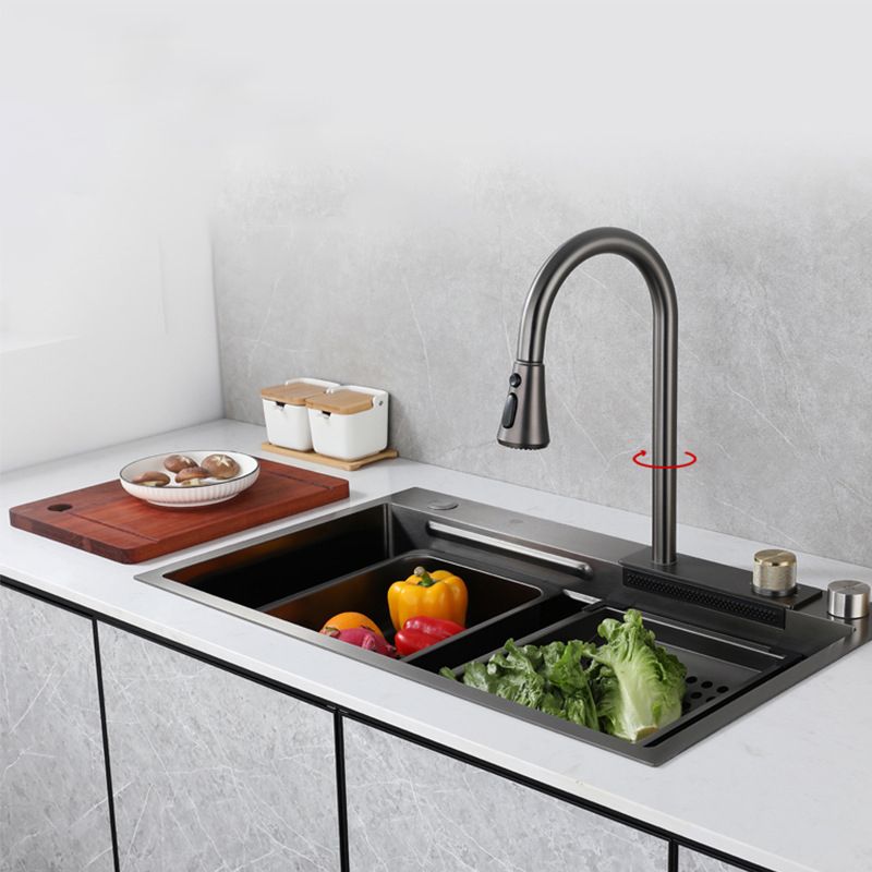 Contemporary Kitchen Sink Corrosion Resistant 3 Holes Kitchen Sink with Drain Assembly Clearhalo 'Home Improvement' 'home_improvement' 'home_improvement_kitchen_sinks' 'Kitchen Remodel & Kitchen Fixtures' 'Kitchen Sinks & Faucet Components' 'Kitchen Sinks' 'kitchen_sinks' 1200x1200_4748d4fb-aef3-4600-b275-716f05c6ba22