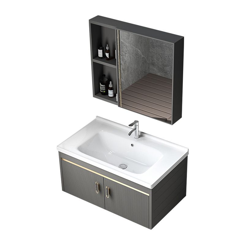 Wall Mount Bathroom Sink Vanity Glam Faucet Included Bathroom Vanity Clearhalo 'Bathroom Remodel & Bathroom Fixtures' 'Bathroom Vanities' 'bathroom_vanities' 'Home Improvement' 'home_improvement' 'home_improvement_bathroom_vanities' 1200x1200_4751675e-efb9-472b-aabf-8694bd7f55e7
