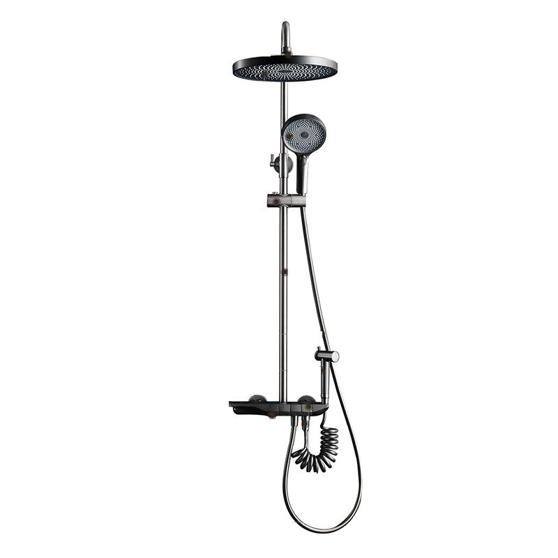 Modern Thermostatic Shower Combo Slide Bar Valve Included Shower System Clearhalo 'Bathroom Remodel & Bathroom Fixtures' 'Home Improvement' 'home_improvement' 'home_improvement_shower_faucets' 'Shower Faucets & Systems' 'shower_faucets' 'Showers & Bathtubs Plumbing' 'Showers & Bathtubs' 1200x1200_476210cb-f7ae-4613-bf60-70f583c3d710