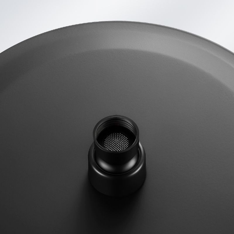 Black Round Fixed Shower Head Modern Style Wall-Mount Showerhead Clearhalo 'Bathroom Remodel & Bathroom Fixtures' 'Home Improvement' 'home_improvement' 'home_improvement_shower_heads' 'Shower Heads' 'shower_heads' 'Showers & Bathtubs Plumbing' 'Showers & Bathtubs' 1200x1200_47b1b0bf-32c8-43c3-8b82-21c60a528acb