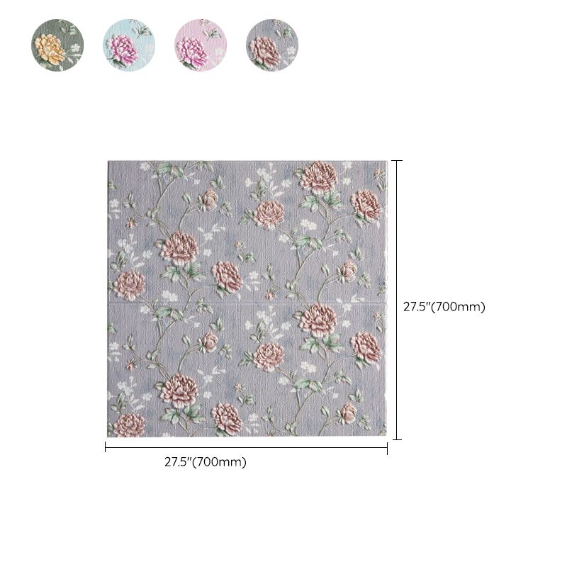 Modern Wall Panel 3D Floral Print Peel and Stick Waterproof Wall Paneling Clearhalo 'Flooring 'Home Improvement' 'home_improvement' 'home_improvement_wall_paneling' 'Wall Paneling' 'wall_paneling' 'Walls & Ceilings' Walls and Ceiling' 1200x1200_47dc5982-bfab-4453-a201-6ab9d636d1ae