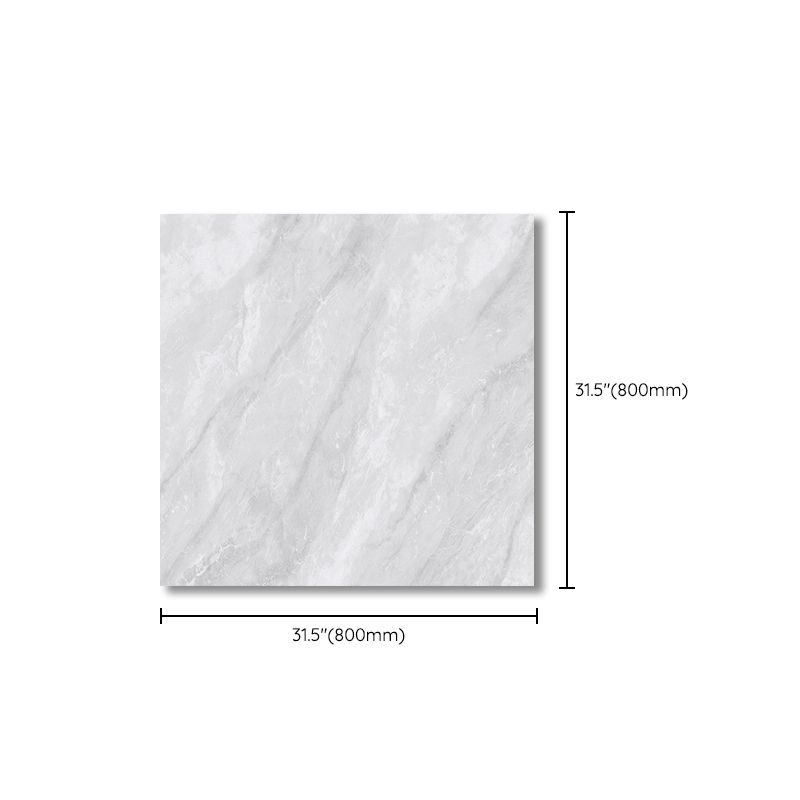 Modern Polished Porcelain Tile Marble Patterned Square Wall Tile Clearhalo 'Floor Tiles & Wall Tiles' 'floor_tiles_wall_tiles' 'Flooring 'Home Improvement' 'home_improvement' 'home_improvement_floor_tiles_wall_tiles' Walls and Ceiling' 1200x1200_47e7794f-2267-4e53-9a37-b7e22fb18d56