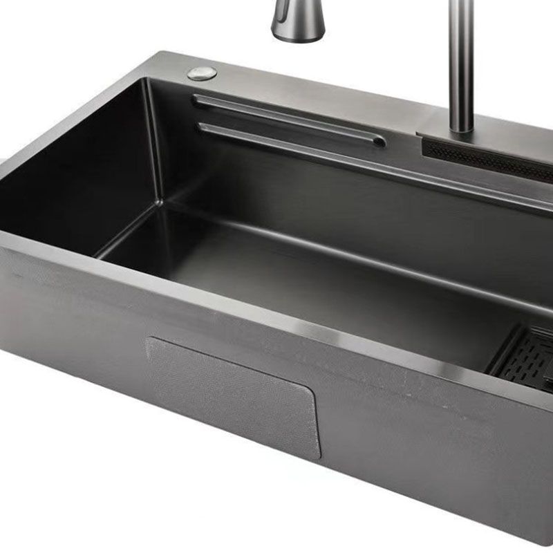 Modern Kitchen Sink Stainless Steel with Accessories and Faucet Bar Prep Sink Clearhalo 'Home Improvement' 'home_improvement' 'home_improvement_kitchen_sinks' 'Kitchen Remodel & Kitchen Fixtures' 'Kitchen Sinks & Faucet Components' 'Kitchen Sinks' 'kitchen_sinks' 1200x1200_48081c26-4480-4484-9f94-6d9b8c0b65a8