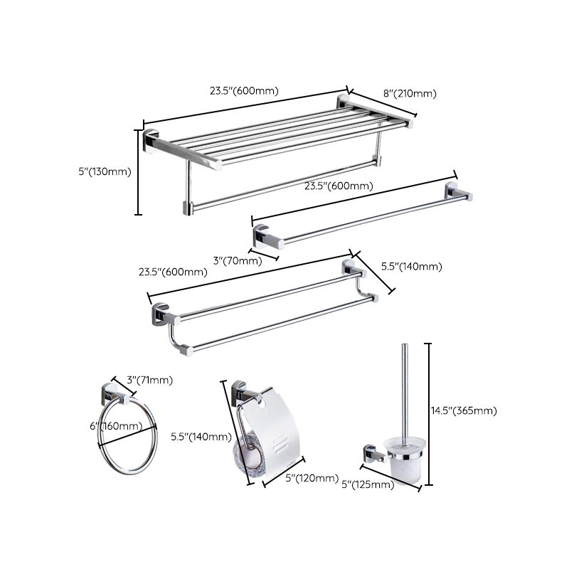 Modern Bath Hardware Set Stainless Steel Bath Shelf Towel Bar Bathroom Accessory Kit Clearhalo 'Bathroom Hardware Sets' 'Bathroom Hardware' 'Bathroom Remodel & Bathroom Fixtures' 'bathroom_hardware_sets' 'Home Improvement' 'home_improvement' 'home_improvement_bathroom_hardware_sets' 1200x1200_480d0165-6ed6-4b82-8a1d-e17ccb7780c4