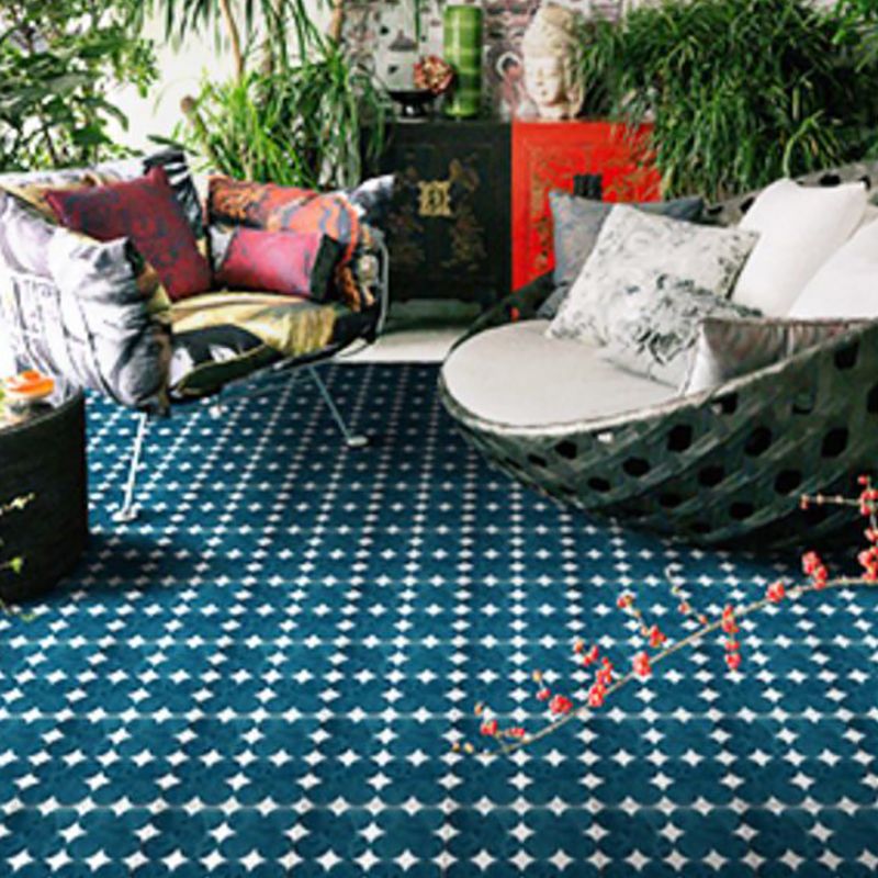 Modern Style Floor Tile Floral Print Straight Edge Square Waterproof Floor Tile Clearhalo 'Floor Tiles & Wall Tiles' 'floor_tiles_wall_tiles' 'Flooring 'Home Improvement' 'home_improvement' 'home_improvement_floor_tiles_wall_tiles' Walls and Ceiling' 1200x1200_4816dc6b-a80f-420e-a13c-b7341a9b2099