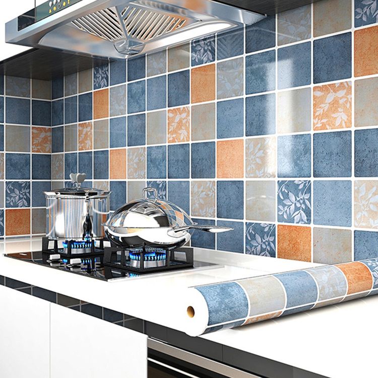 Grid Mosaic Peel & Stick Tile Water-resistant Kitchen Wallpaper Clearhalo 'Flooring 'Home Improvement' 'home_improvement' 'home_improvement_peel_stick_blacksplash' 'Peel & Stick Backsplash Tile' 'peel_stick_blacksplash' 'Walls & Ceilings' Walls and Ceiling' 1200x1200_4819a3e1-78e3-48f4-94c8-1b16adba46a7