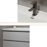 Wall Mounted Bathroom Vanity Set Mirror Wood Frame 2 Drawers Single Sink in Grey Clearhalo 'Bathroom Remodel & Bathroom Fixtures' 'Bathroom Vanities' 'bathroom_vanities' 'Home Improvement' 'home_improvement' 'home_improvement_bathroom_vanities' 1200x1200_481befc0-b87d-48d0-8d26-7cd6bfffdb28