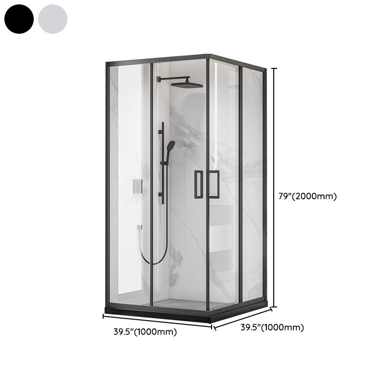 Semi-Frameless Tempered Glass Shower Enclosure with Half-Framed Shower Enclosure Clearhalo 'Bathroom Remodel & Bathroom Fixtures' 'Home Improvement' 'home_improvement' 'home_improvement_shower_stalls_enclosures' 'Shower Stalls & Enclosures' 'shower_stalls_enclosures' 'Showers & Bathtubs' 1200x1200_481d1139-5dd6-48e9-81bd-5d4e2a8aff79