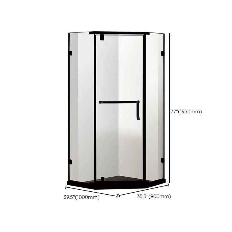 Neo-Angle Tempered Glass Shower Enclosure with Shower Door Corner Shower Enclosure Clearhalo 'Bathroom Remodel & Bathroom Fixtures' 'Home Improvement' 'home_improvement' 'home_improvement_shower_stalls_enclosures' 'Shower Stalls & Enclosures' 'shower_stalls_enclosures' 'Showers & Bathtubs' 1200x1200_481de592-a738-49e8-b04c-2cb8b48e7cff