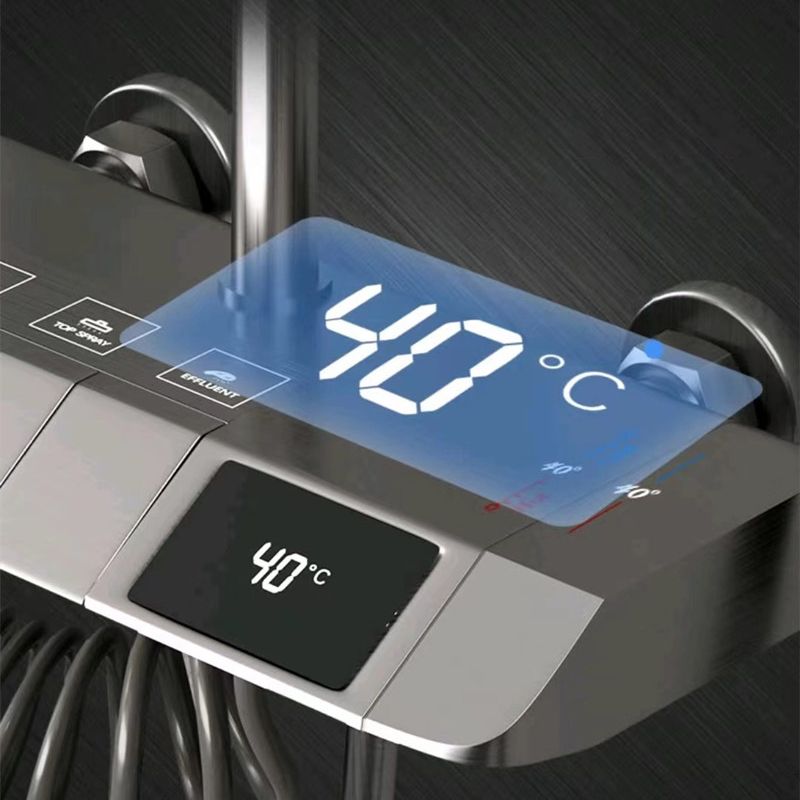 Bathroom Shower System Square Handheld Shower Head Wall Mounted Shower Trim Clearhalo 'Bathroom Remodel & Bathroom Fixtures' 'Home Improvement' 'home_improvement' 'home_improvement_shower_faucets' 'Shower Faucets & Systems' 'shower_faucets' 'Showers & Bathtubs Plumbing' 'Showers & Bathtubs' 1200x1200_481f06dc-02e4-411f-a51c-ec07e39650b2