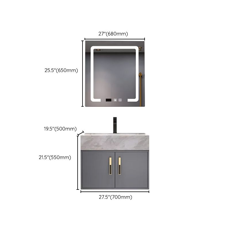 Glam Bathroom Sink Vanity Carrara Marble with Mirror and Standalone Cabinet Vanity Set Clearhalo 'Bathroom Remodel & Bathroom Fixtures' 'Bathroom Vanities' 'bathroom_vanities' 'Home Improvement' 'home_improvement' 'home_improvement_bathroom_vanities' 1200x1200_482e29b3-cdab-4200-b315-0fd1ad9aff19