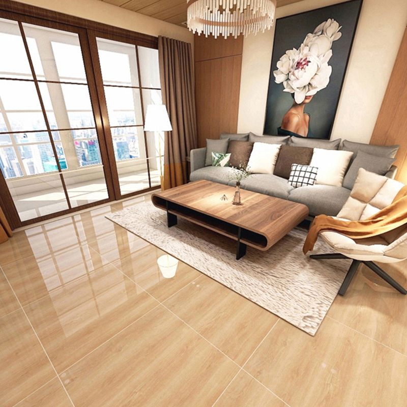 Glazed Square Floor Tile Porcelain Floor Tile with Wooden Pattern Clearhalo 'Floor Tiles & Wall Tiles' 'floor_tiles_wall_tiles' 'Flooring 'Home Improvement' 'home_improvement' 'home_improvement_floor_tiles_wall_tiles' Walls and Ceiling' 1200x1200_482f6a45-2ca2-451a-ae5b-a9aa21953b4e