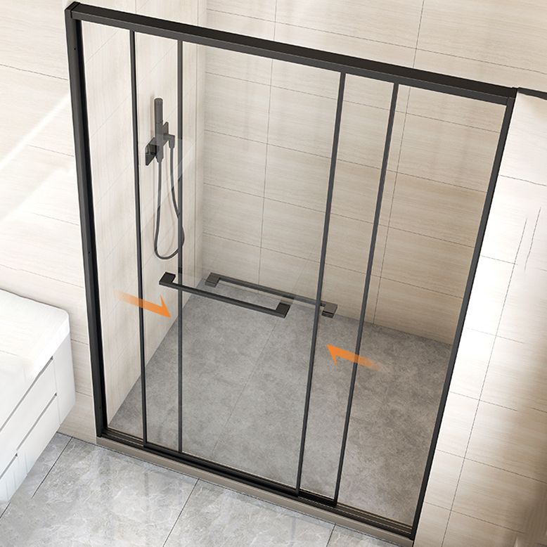 Bypass Shower Bath Door Full Frame Tempered Glass Shower Door Clearhalo 'Bathroom Remodel & Bathroom Fixtures' 'Home Improvement' 'home_improvement' 'home_improvement_shower_tub_doors' 'Shower and Tub Doors' 'shower_tub_doors' 'Showers & Bathtubs' 1200x1200_483d34dc-51f5-460a-a582-a7ac0d80ea0e