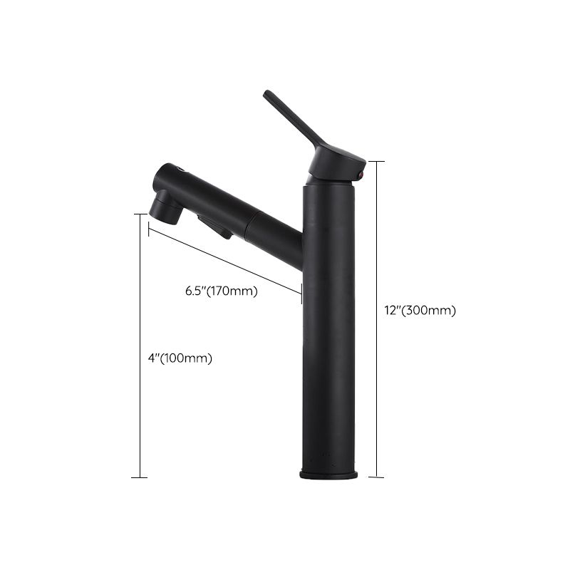 Modern Vessel Sink Faucet Lever Handle with Pull Down Sprayer Clearhalo 'Bathroom Remodel & Bathroom Fixtures' 'Bathroom Sink Faucets' 'Bathroom Sinks & Faucet Components' 'bathroom_sink_faucets' 'Home Improvement' 'home_improvement' 'home_improvement_bathroom_sink_faucets' 1200x1200_484247c8-d33a-4e7e-8966-bceef8215763