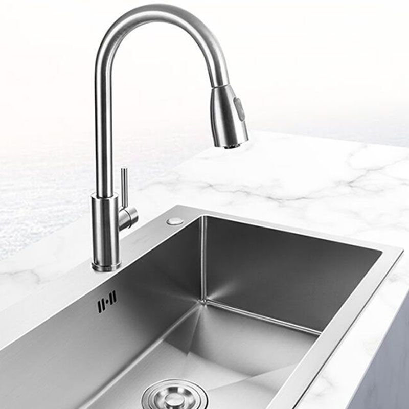 Contemporary Style Kitchen Sink Stainless Steel Kitchen Sink with Drain Strainer Kit Clearhalo 'Home Improvement' 'home_improvement' 'home_improvement_kitchen_sinks' 'Kitchen Remodel & Kitchen Fixtures' 'Kitchen Sinks & Faucet Components' 'Kitchen Sinks' 'kitchen_sinks' 1200x1200_48429bf3-b312-4abb-9cfb-1809741188fe