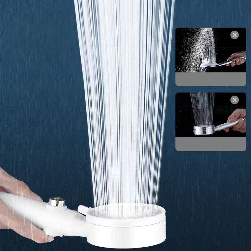 5 Sprays Shower Head Round Wall Mounted Plastic Wall Supply Holder Handheld Shower Head Clearhalo 'Bathroom Remodel & Bathroom Fixtures' 'Home Improvement' 'home_improvement' 'home_improvement_shower_heads' 'Shower Heads' 'shower_heads' 'Showers & Bathtubs Plumbing' 'Showers & Bathtubs' 1200x1200_4847d6e4-f88f-41a7-a5d6-339fca739999