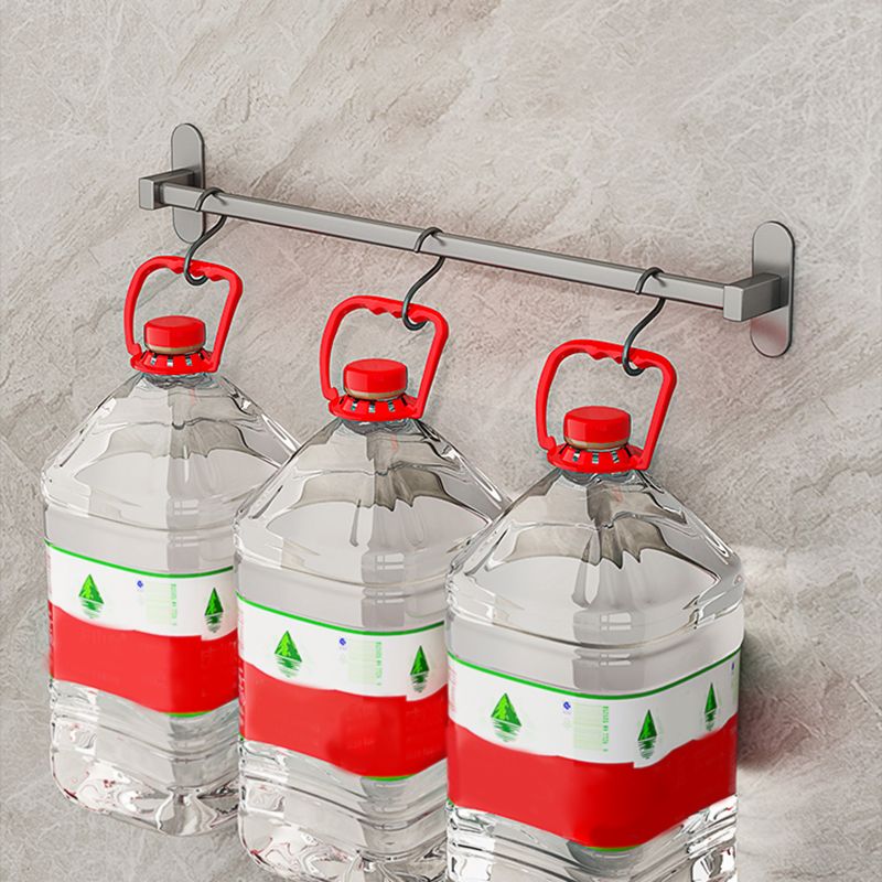 Grey Bathroom Accessory Set Modern 1/2 - Piece Bath Shelf Anti-rust Clearhalo 'Bathroom Hardware Sets' 'Bathroom Hardware' 'Bathroom Remodel & Bathroom Fixtures' 'bathroom_hardware_sets' 'Home Improvement' 'home_improvement' 'home_improvement_bathroom_hardware_sets' 1200x1200_485085cf-1435-419e-9c46-e9bc3e0acff3