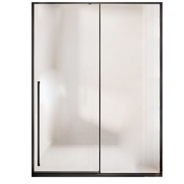 Semi Frameless Single Sliding Shower Door Tempered Glass Shower Door Clearhalo 'Bathroom Remodel & Bathroom Fixtures' 'Home Improvement' 'home_improvement' 'home_improvement_shower_tub_doors' 'Shower and Tub Doors' 'shower_tub_doors' 'Showers & Bathtubs' 1200x1200_485c71f5-3f41-47a5-845f-fb6a322863d1