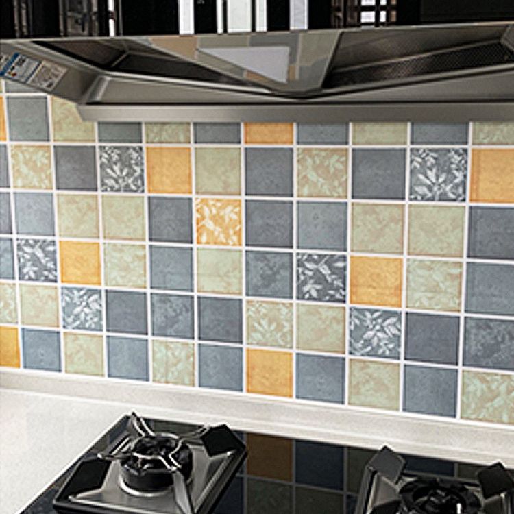 Grid Mosaic Peel & Stick Tile Water-resistant Kitchen Backsplash Wallpaper Clearhalo 'Flooring 'Home Improvement' 'home_improvement' 'home_improvement_peel_stick_blacksplash' 'Peel & Stick Backsplash Tile' 'peel_stick_blacksplash' 'Walls & Ceilings' Walls and Ceiling' 1200x1200_485ffc07-ced2-4b3a-a569-a703ad810972