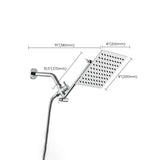 Silver Square Fixed Shower Head Modern Style Wall-Mount Showerhead Clearhalo 'Bathroom Remodel & Bathroom Fixtures' 'Home Improvement' 'home_improvement' 'home_improvement_shower_heads' 'Shower Heads' 'shower_heads' 'Showers & Bathtubs Plumbing' 'Showers & Bathtubs' 1200x1200_4865deff-4c55-45ab-910b-68fa18757477