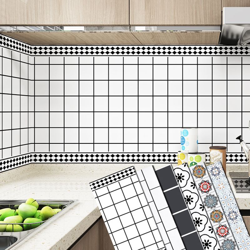 Modern Style Wallpaper Kitchen Single Tile Wallpaper with Rectangle Shape Clearhalo 'Flooring 'Home Improvement' 'home_improvement' 'home_improvement_peel_stick_blacksplash' 'Peel & Stick Backsplash Tile' 'peel_stick_blacksplash' 'Walls & Ceilings' Walls and Ceiling' 1200x1200_488e88d5-1d83-44a7-83de-19b9be88ee6d