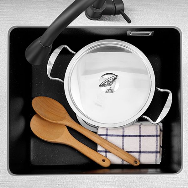 Quartz Kitchen Sink Single Bowl Kitchen Sink with Drain Strainer Kit Clearhalo 'Home Improvement' 'home_improvement' 'home_improvement_kitchen_sinks' 'Kitchen Remodel & Kitchen Fixtures' 'Kitchen Sinks & Faucet Components' 'Kitchen Sinks' 'kitchen_sinks' 1200x1200_48b549fe-c123-4da3-80d4-048261c74f34