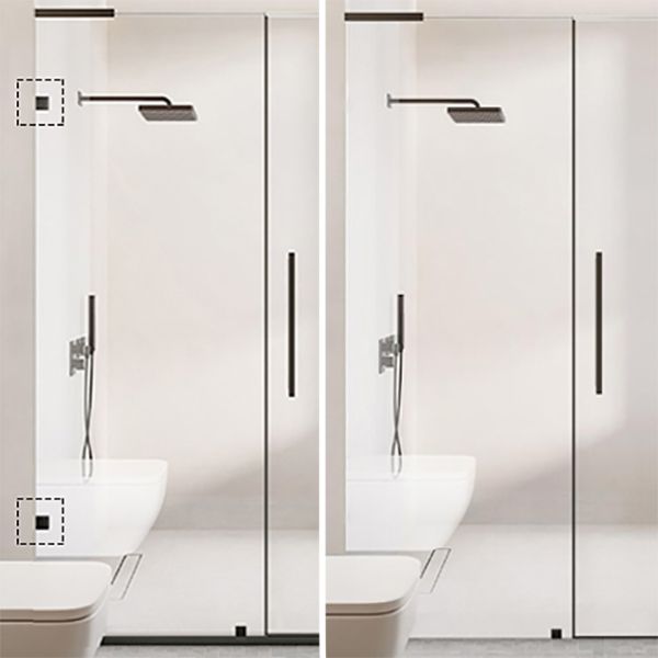 Laminated Glass Shower Bath Door Frameless Hinged Clear Shower Door Clearhalo 'Bathroom Remodel & Bathroom Fixtures' 'Home Improvement' 'home_improvement' 'home_improvement_shower_tub_doors' 'Shower and Tub Doors' 'shower_tub_doors' 'Showers & Bathtubs' 1200x1200_48bf3390-6db7-4f19-8245-45be633450cf