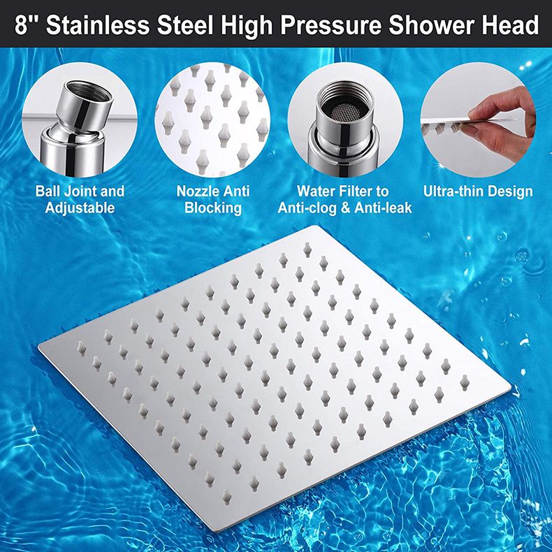 Square Shape Dual Shower Heads Modern Home Metal Dual Shower Heads Clearhalo 'Bathroom Remodel & Bathroom Fixtures' 'Home Improvement' 'home_improvement' 'home_improvement_shower_heads' 'Shower Heads' 'shower_heads' 'Showers & Bathtubs Plumbing' 'Showers & Bathtubs' 1200x1200_48c62d8f-366b-49da-8e32-01794779c63d