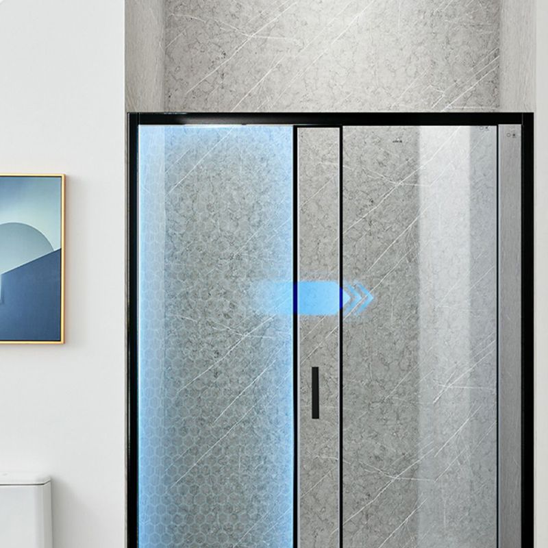 One-shaped Sliding Shower Bath Door Transparent Tempered Glass Shower Door Clearhalo 'Bathroom Remodel & Bathroom Fixtures' 'Home Improvement' 'home_improvement' 'home_improvement_shower_tub_doors' 'Shower and Tub Doors' 'shower_tub_doors' 'Showers & Bathtubs' 1200x1200_48e2c6bd-18ba-4208-84a5-a2aaef74573e