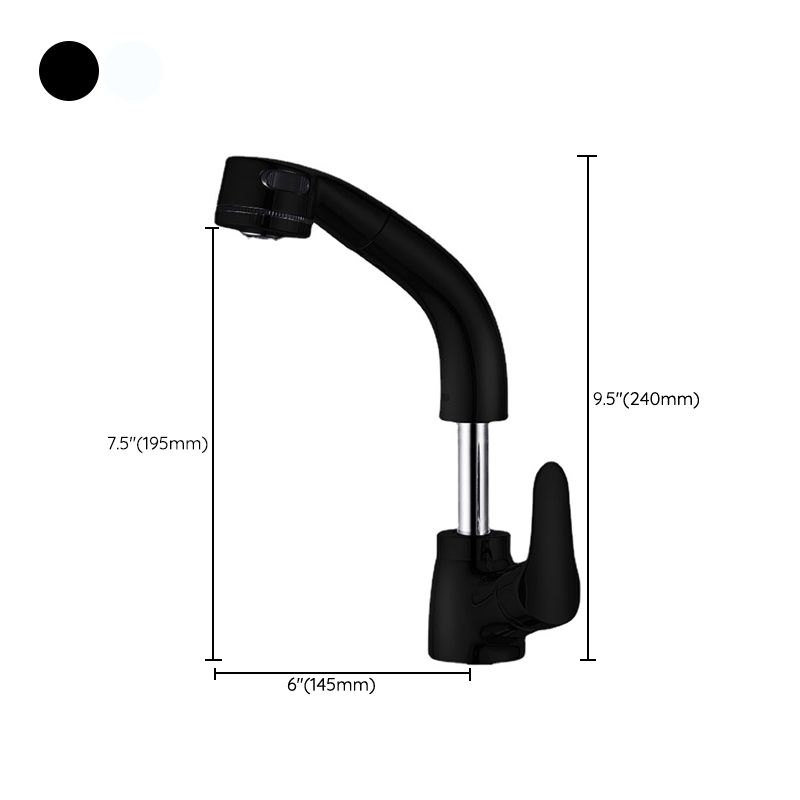 Modern 1-Handle Faucet 1-Hole with Water Dispenser Copper Pull down Faucet Clearhalo 'Home Improvement' 'home_improvement' 'home_improvement_kitchen_faucets' 'Kitchen Faucets' 'Kitchen Remodel & Kitchen Fixtures' 'Kitchen Sinks & Faucet Components' 'kitchen_faucets' 1200x1200_48ed016c-dec7-4f4e-ac8d-187cc752afac