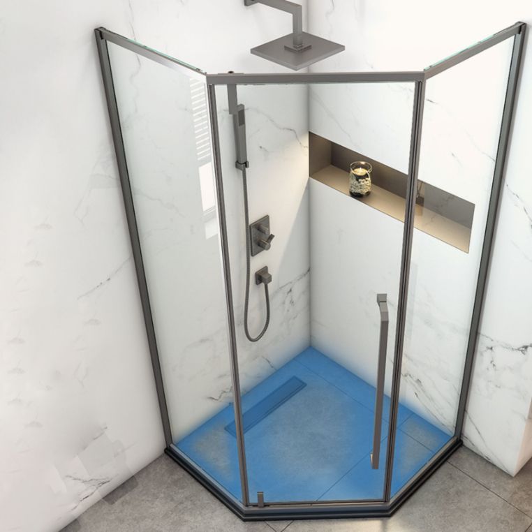 Pivot Grey Shower Bath Door Tempered Scratch Resistant Shower Doors Clearhalo 'Bathroom Remodel & Bathroom Fixtures' 'Home Improvement' 'home_improvement' 'home_improvement_shower_tub_doors' 'Shower and Tub Doors' 'shower_tub_doors' 'Showers & Bathtubs' 1200x1200_48efccc7-131c-4dda-84cb-5b23d0b6dac8