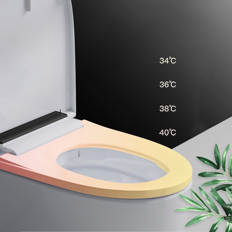 Gloss White Toilet Modern Siphon Jet Toilet Bowl with Heated Seat Clearhalo 'Bathroom Remodel & Bathroom Fixtures' 'Home Improvement' 'home_improvement' 'home_improvement_toilets' 'Toilets & Bidets' 'Toilets' 1200x1200_48f01262-3379-4aab-891b-fde794fbfc9c