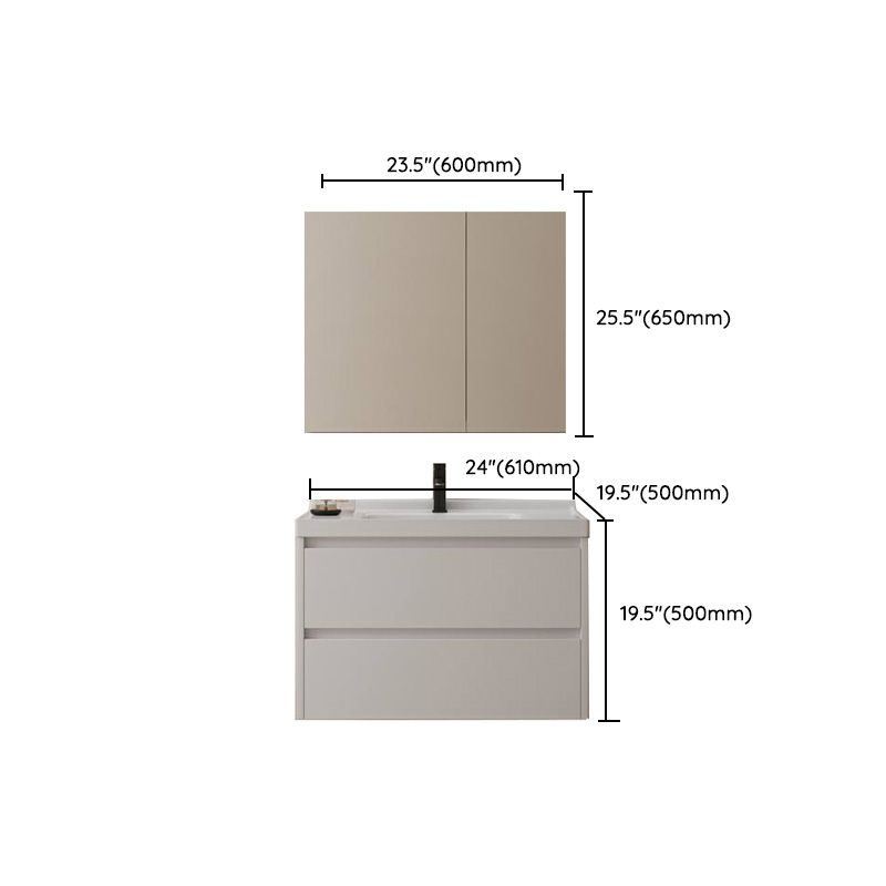 Modern Space Saver Vanity Wall Mount Ceramic Top Backsplash Included Clearhalo 'Bathroom Remodel & Bathroom Fixtures' 'Bathroom Vanities' 'bathroom_vanities' 'Home Improvement' 'home_improvement' 'home_improvement_bathroom_vanities' 1200x1200_48f374b9-4b41-492b-b64a-d22b4ee9e5f6