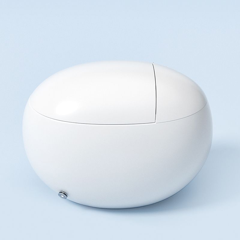 21.25" High White Round Bidet with Heated Seat Ceramic Floor Mount Bidet Clearhalo 'Bathroom Remodel & Bathroom Fixtures' 'Bidets' 'Home Improvement' 'home_improvement' 'home_improvement_bidets' 'Toilets & Bidets' 1200x1200_48fa1146-c7f2-4f3e-9be3-5a599aab8a7f