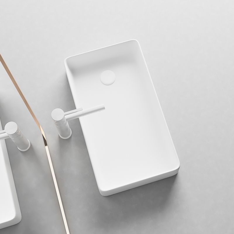 White Bathroom Sink Rectangular Porcelain Faucet Bathroom Sink with Overflow Clearhalo 'Bathroom Remodel & Bathroom Fixtures' 'Bathroom Sinks & Faucet Components' 'Bathroom Sinks' 'bathroom_sink' 'Home Improvement' 'home_improvement' 'home_improvement_bathroom_sink' 1200x1200_48ff0349-b505-4426-84ea-133d2433f329