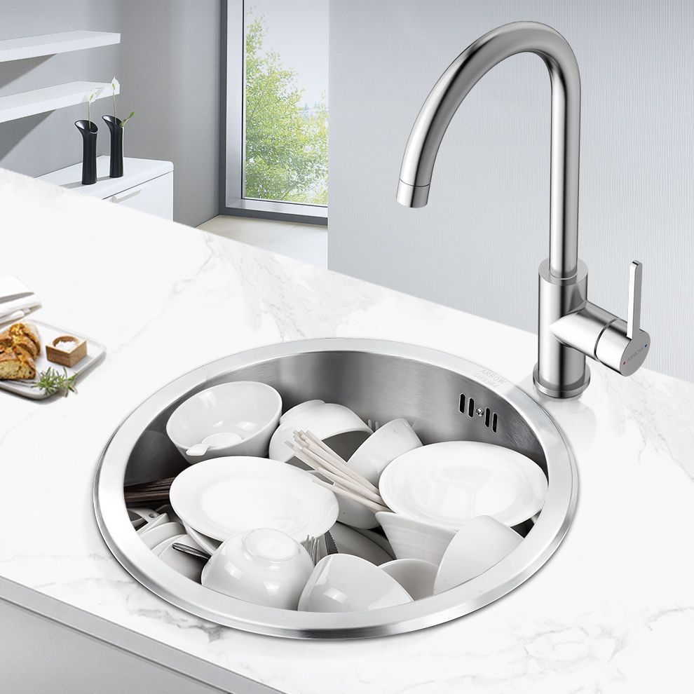 Modern Style Kitchen Sink Stainless Steel Corrosion Resistant Kitchen Sink Clearhalo 'Home Improvement' 'home_improvement' 'home_improvement_kitchen_sinks' 'Kitchen Remodel & Kitchen Fixtures' 'Kitchen Sinks & Faucet Components' 'Kitchen Sinks' 'kitchen_sinks' 1200x1200_49026112-2aa7-4984-a711-5e333798c974